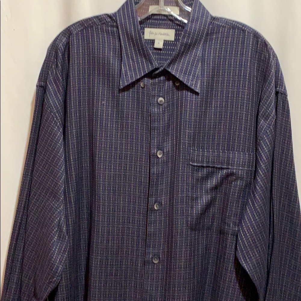 JOHN W NORDSTROM DRESS SHIRT SZ XL DARK NAVY
